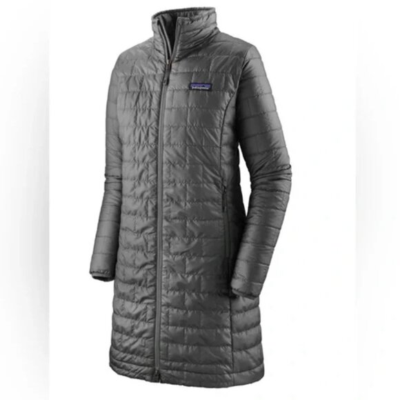 NEW Patagonia Women's Size S Nano Puff Parka Jacket Long Coat "Noble Grey" 26870 - Picture 1 of 12